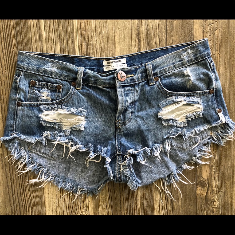 One Teaspoon Bonitas Distressed Shorts